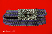 paracord belt purple and grey 12576