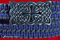 paracord belt purple and grey 12578