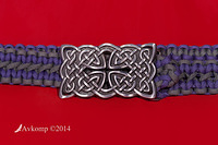 paracord belt purple and grey 12584